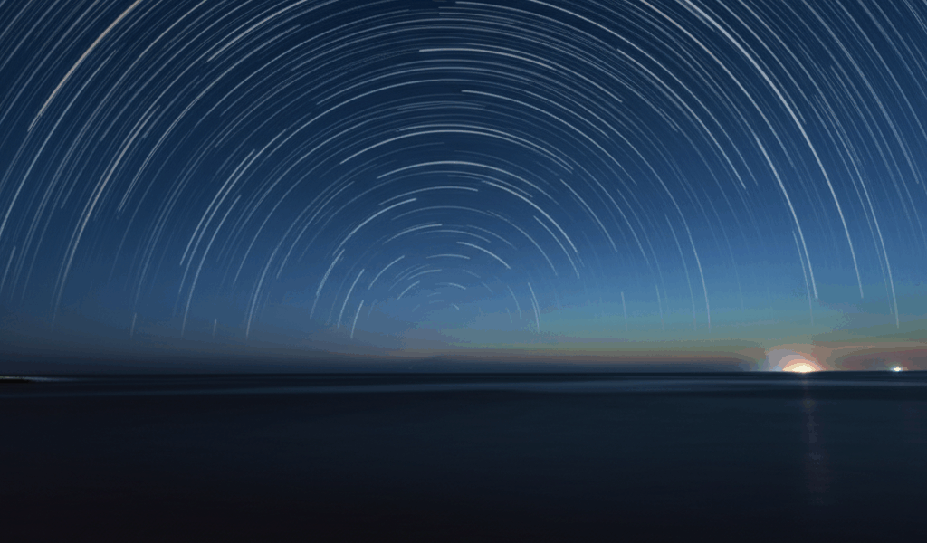 Night sky navigation over ocean