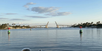 Intracoastal Waterway navigation with channel markers