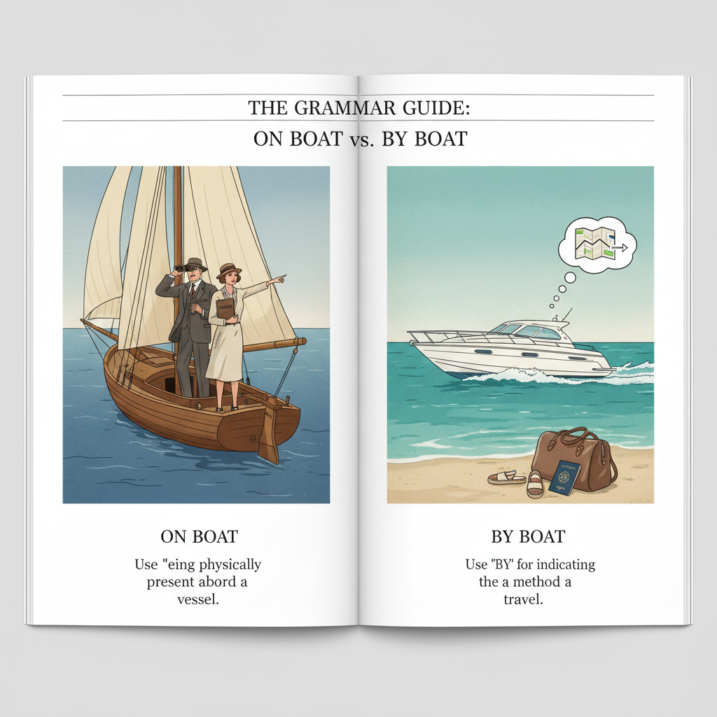 On Boat vs By Boat Grammar Guide